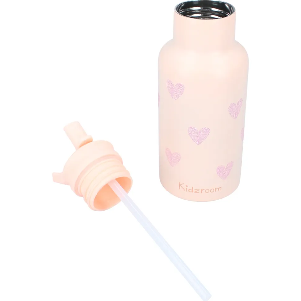 Gourde enfant coeurs 350 ml rose