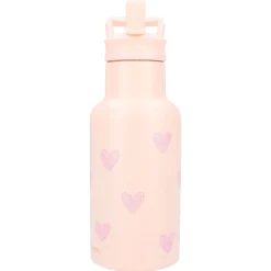 Gourde enfant coeurs 350 ml rose