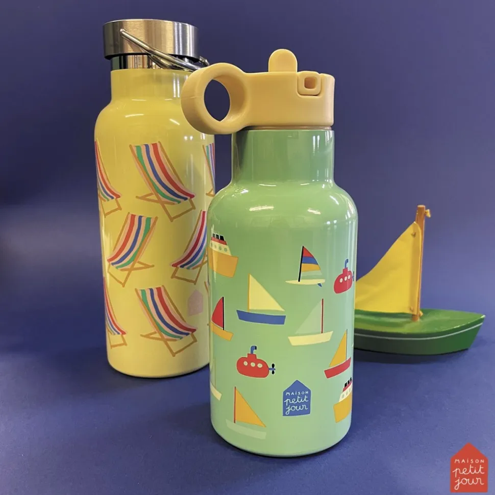 Gourde enfant isotherme les bateaux