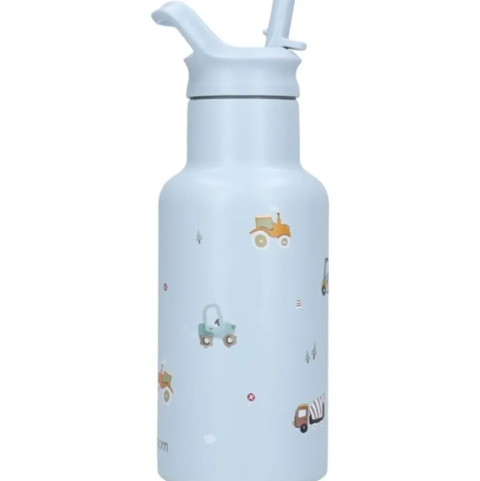 Gourde enfant véhicules 350 ml bleu