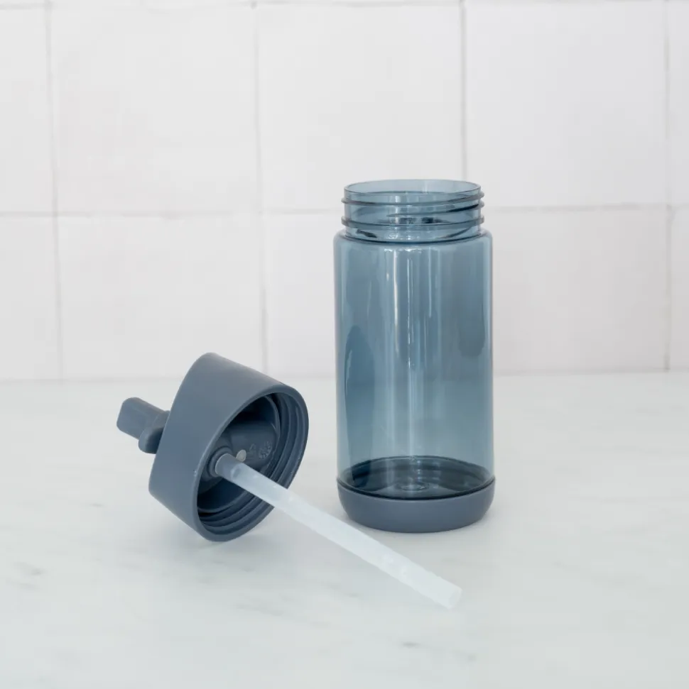 Gourde en plastique recyclé bleu