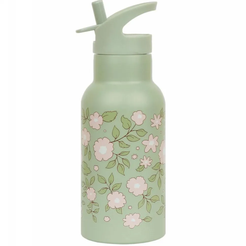 Gourde isotherme enfant 350 ml fleurs vertes