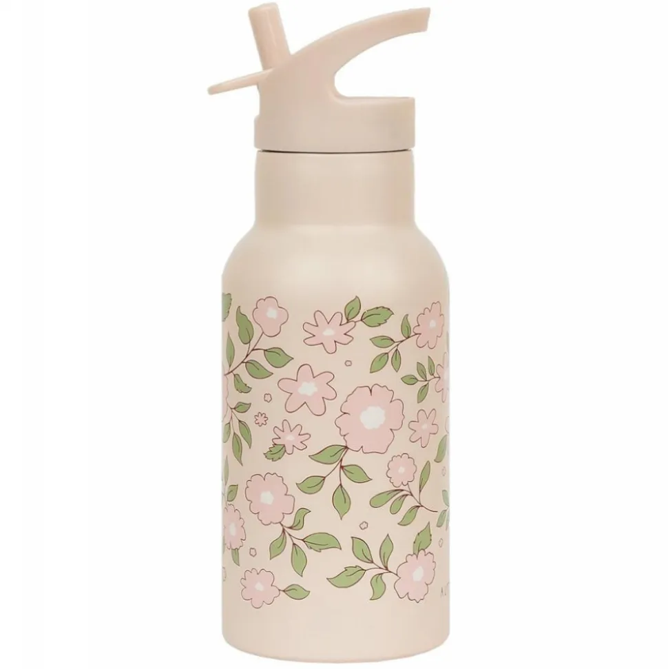 Gourde isotherme enfant 350 ml fleurs roses