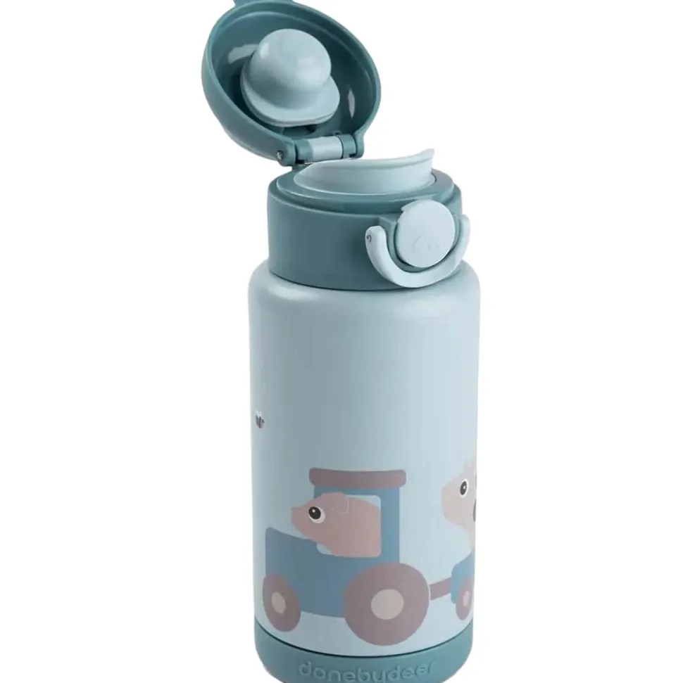 Gourde isotherme tiny farm bleu