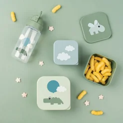 Gourde à paille happy clouds vert