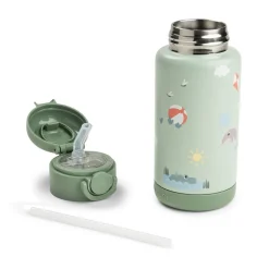 Gourde à paille isotherme playground vert 340 ml