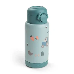Gourde à paille isotherme tiny farm bleu 340 ml
