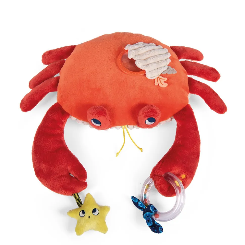 Grande peluche d'activités les aventures de paulie - crabe