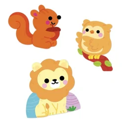 50 grandes gommettes stickers animaux