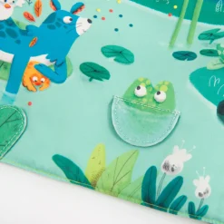 Grand livre d'éveil en tissu dans la jungle