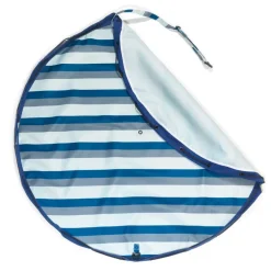 Grand sac à jouets d'extérieur / tapis de jeu 2 en 1 stripes blue