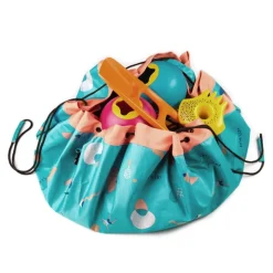 Grand sac à jouets d'extérieur / tapis de jeu 2 en 1 beach play