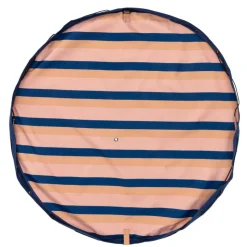Grand sac à jouets d'extérieur / tapis de jeu 2 en 1 mokka stripes