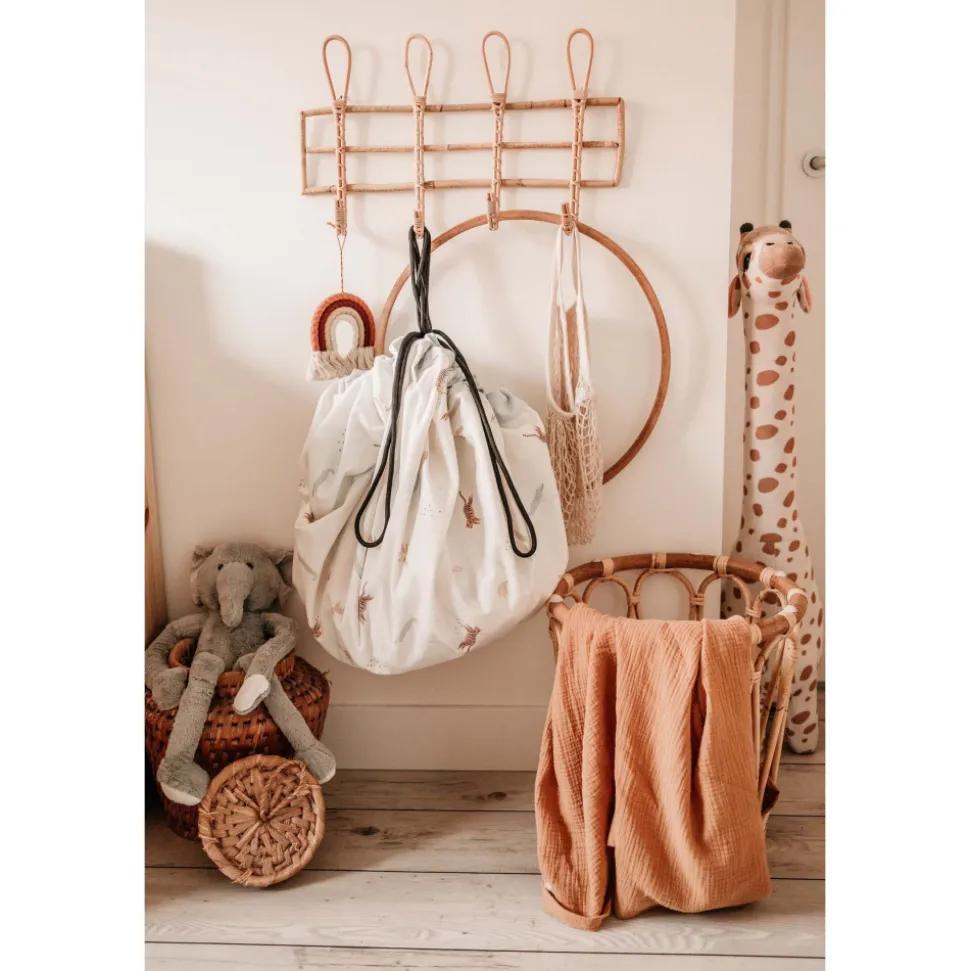 Grand sac à jouets / tapis de jeu 2 en 1 jungle