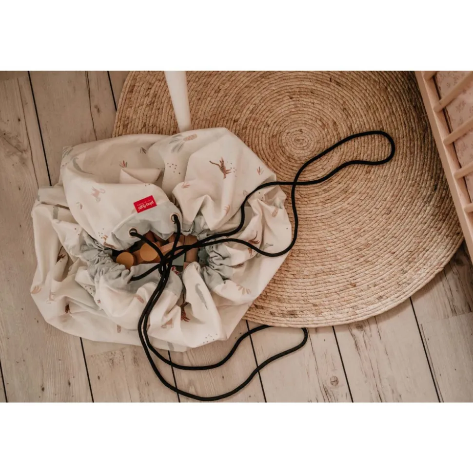 Grand sac à jouets / tapis de jeu 2 en 1 jungle