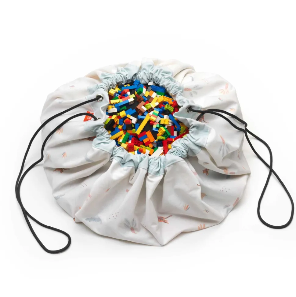Grand sac à jouets / tapis de jeu 2 en 1 jungle