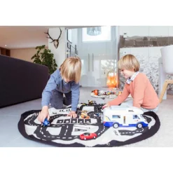 Grand sac à jouets / tapis de jeu 2 en 1 route & éclair