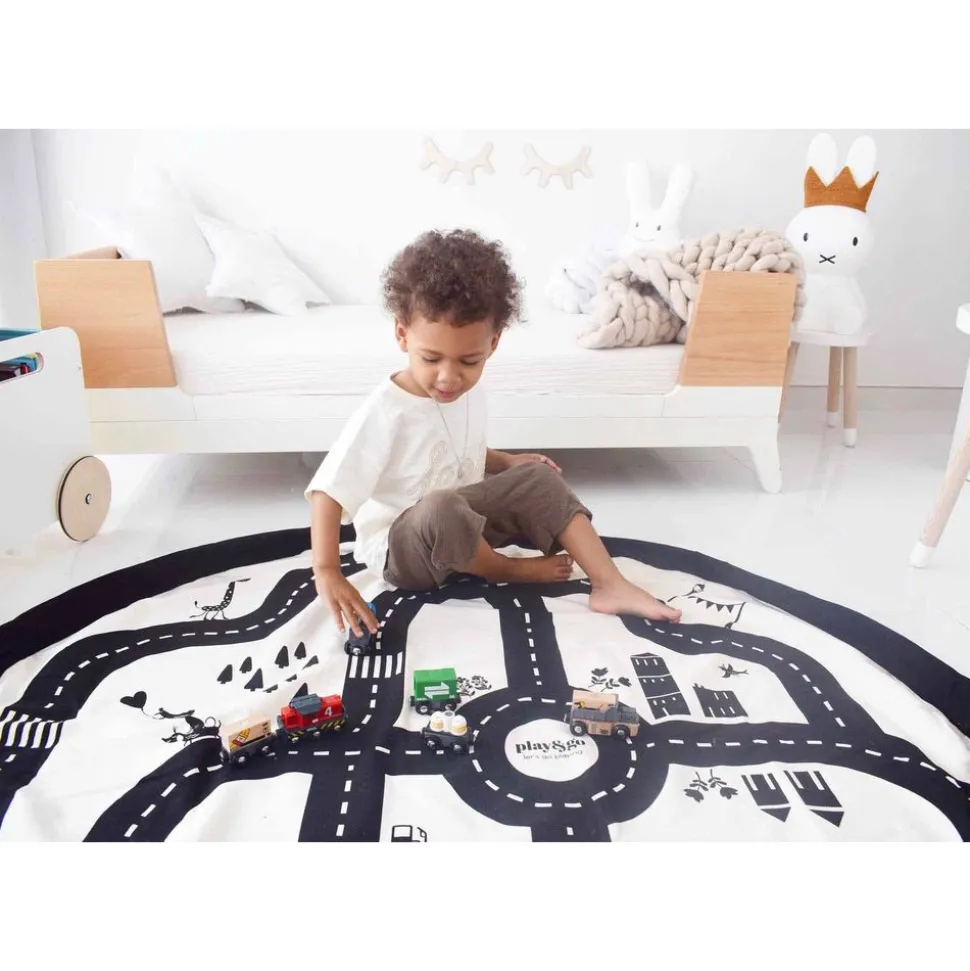 Grand sac à jouets / tapis de jeu 2 en 1 route & éclair