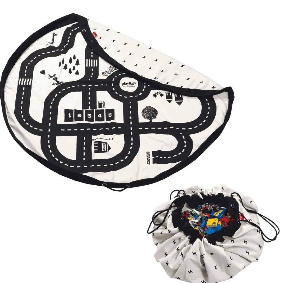 Grand sac à jouets / tapis de jeu 2 en 1 route & éclair