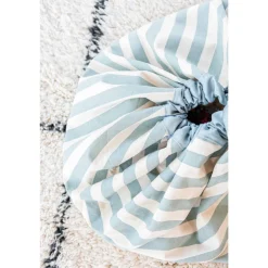 Grand sac à jouets / tapis de jeu 2 en 1 stripes green