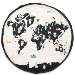 Grand sac à jouets / tapis de jeu 2 en 1 carte du monde