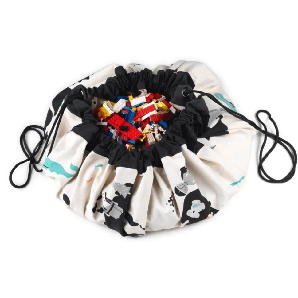 Grand sac à jouets / tapis de jeu 2 en 1 carte du monde