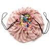 Grand sac à jouets / tapis de jeu 2 en 1 stripes pink