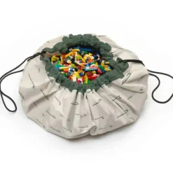 Grand sac à jouet / tapis de jeu 2 en 1 - crocodile
