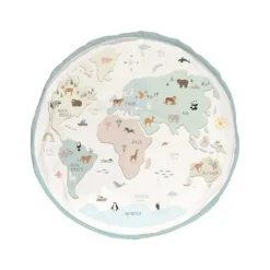 Grand sac à jouet / tapis de jeu 2 en 1 - worldmap colors