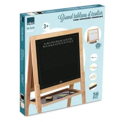 Grand tableau en bois double face pour enfant