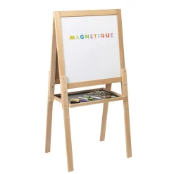Grand tableau en bois double face pour enfant