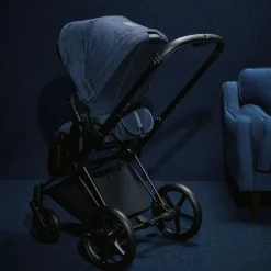 Habillage de siège priam 4 et e-priam 2 rebellious luxury denim blue