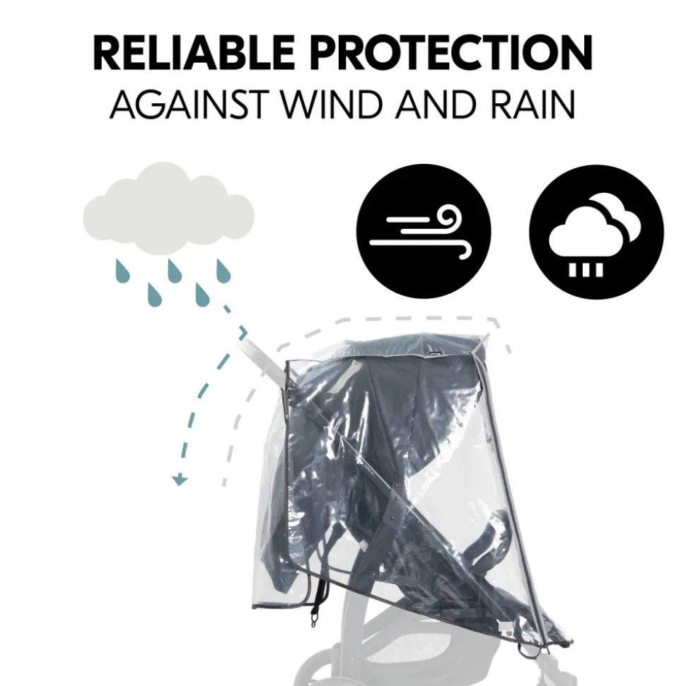 Habillage pluie pour poussette 4 roues