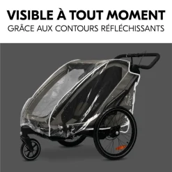 Habillage pluie pour remorque à vélo bike n walk