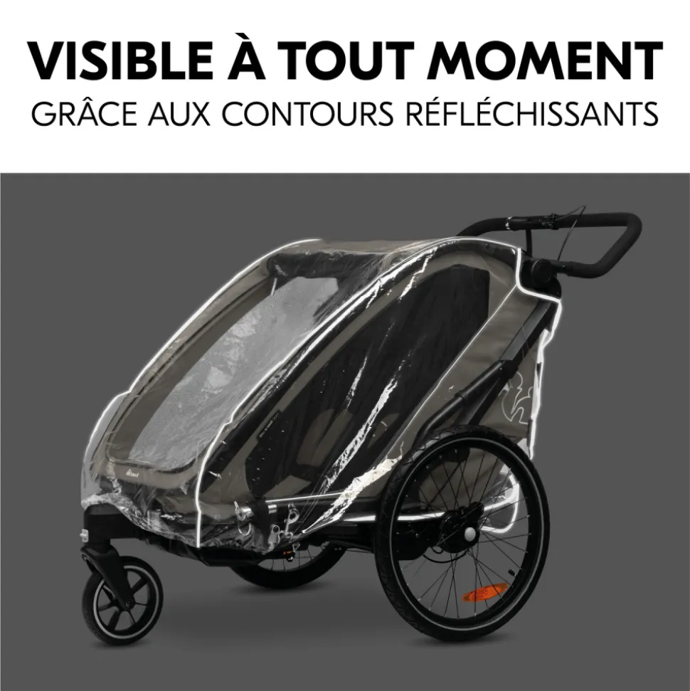 Habillage pluie pour remorque à vélo bike n walk