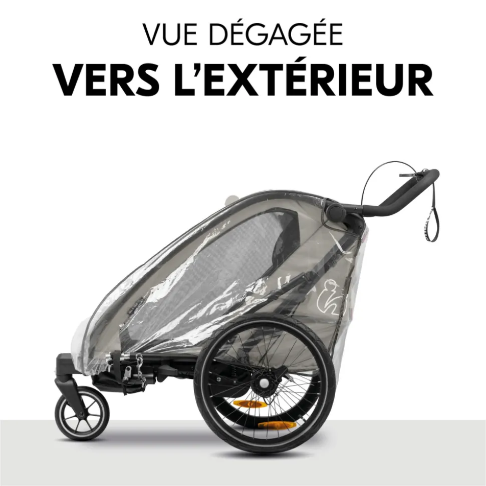 Habillage pluie pour remorque à vélo bike n walk