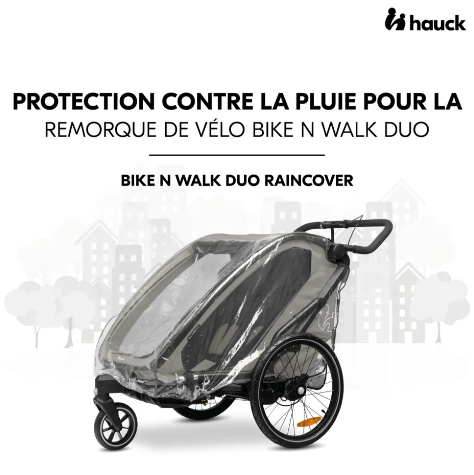 Habillage pluie pour remorque à vélo bike n walk