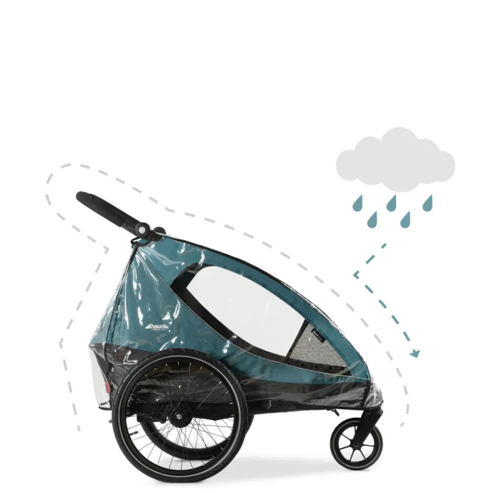 Habillage pluie remorque de vélo dryk duo
