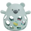Hochet avec balle ours en slicone vert d'eau