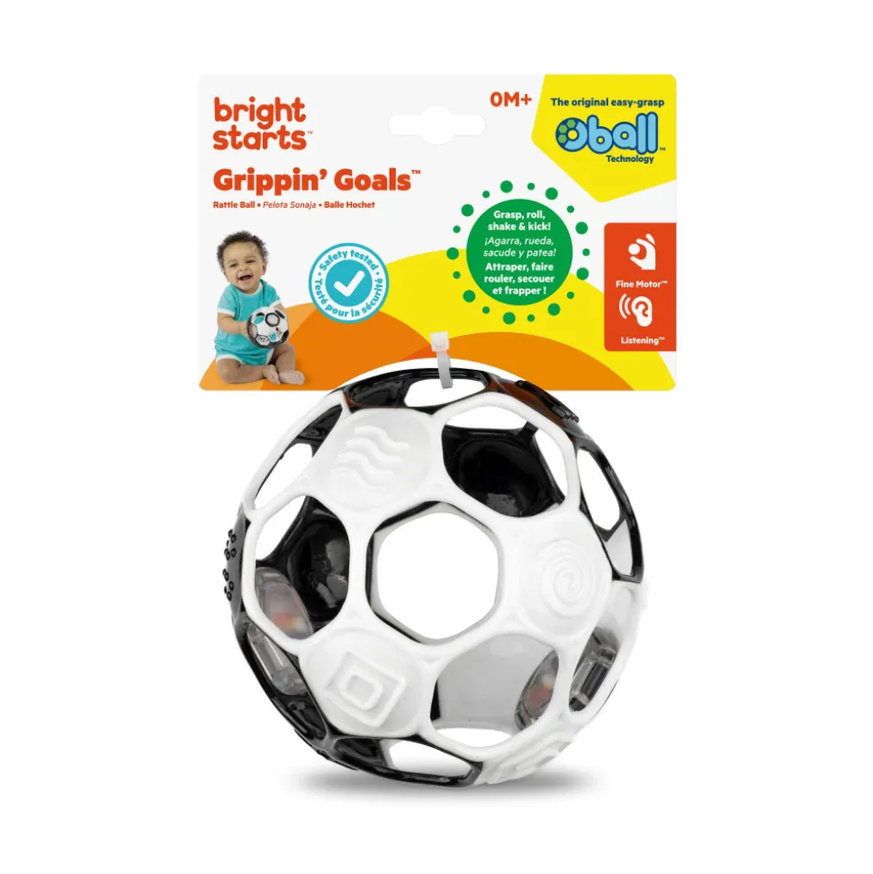 Hochet ballon de foot - noir/blanc