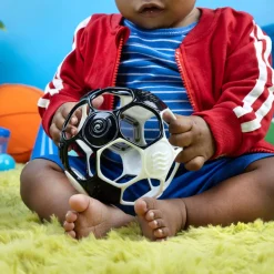 Hochet ballon de foot - noir/blanc