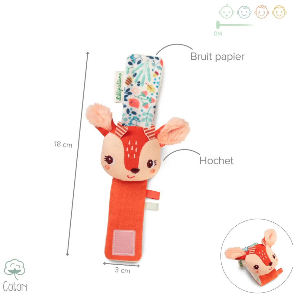 Hochet bracelet eco-friendly stella le faon