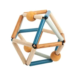 Hochet en bois deep blue grabber