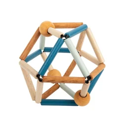 Hochet en bois deep blue grabber