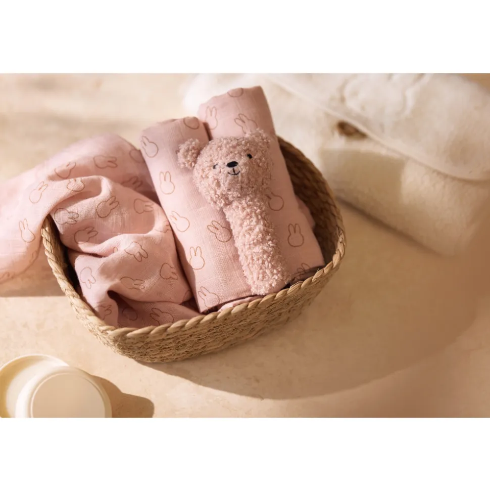 Hochet ours bouclette teddy bear wild rose