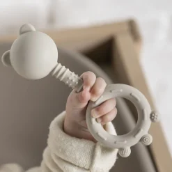 Hochet ours en silicone argile