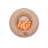 Hochet sensoriel bébé donut en bois oranges