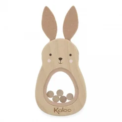 Hochet sonore en bois lapin