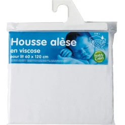 Housse alèse en viscose 60 x 120 cm