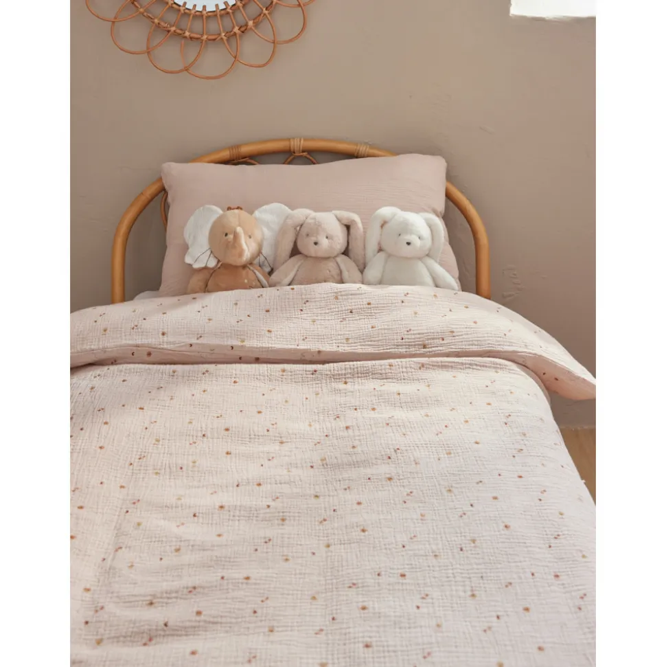 Housse de couette bali, moka & snow 100 x 140 cm